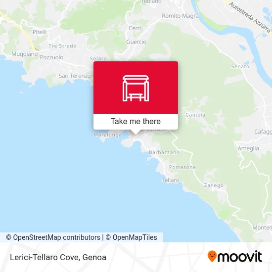 Lerici-Tellaro Cove map