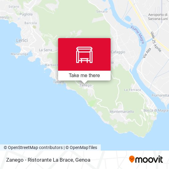 Zanego - Ristorante La Brace map