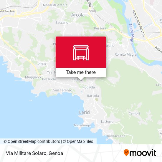 Via Militare Solaro map