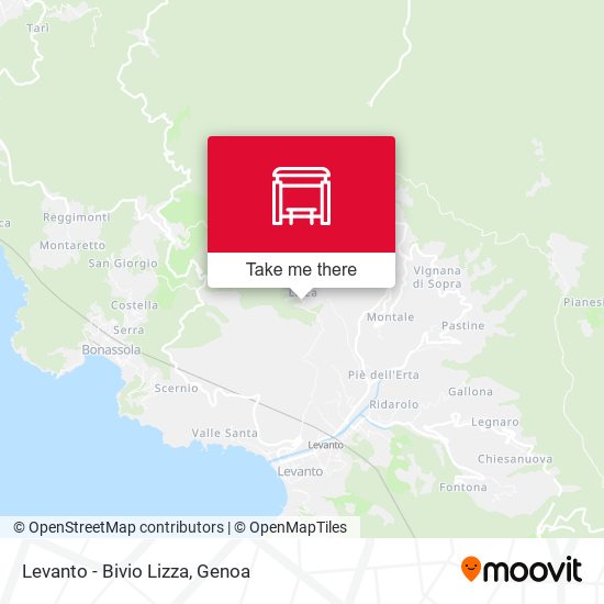 Levanto - Bivio Lizza map