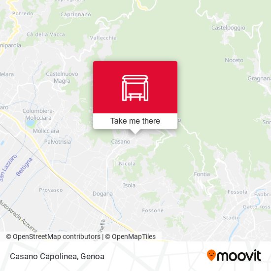 Casano Capolinea map