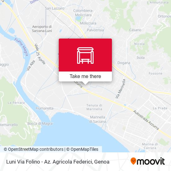 Luni Via Folino - Az. Agricola Federici map