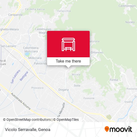 Vicolo Serravalle map