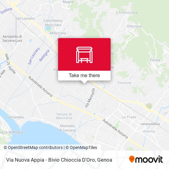 Via Nuova Appia - Bivio Chioccia D'Oro map