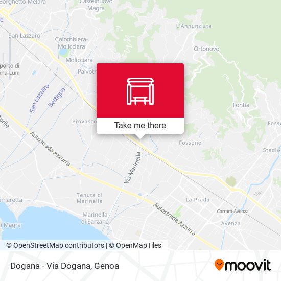 Dogana - Via Dogana map