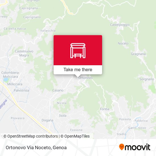 Ortonovo Via Noceto map