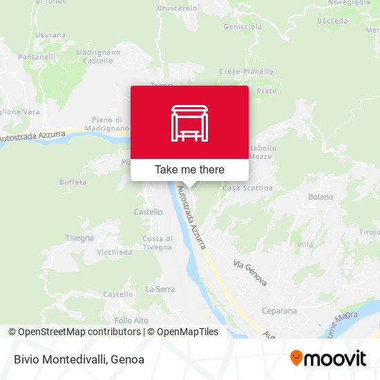 Bivio Montedivalli map