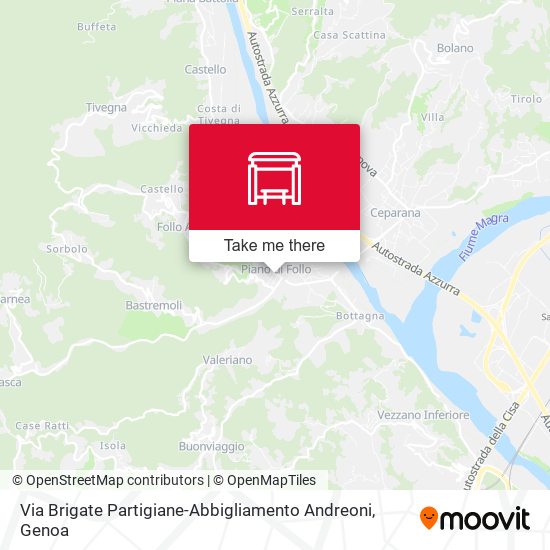 Via Brigate Partigiane-Abbigliamento Andreoni map