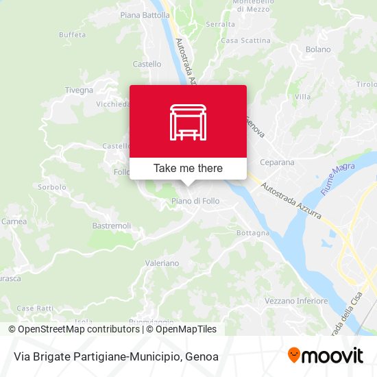 Via Brigate Partigiane-Municipio map