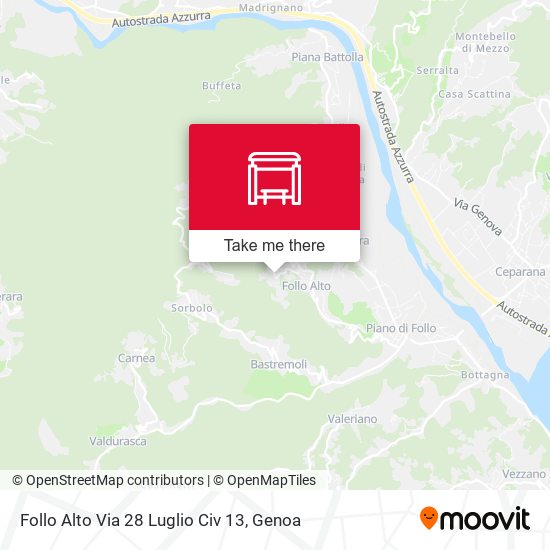 Follo Alto Via 28 Luglio Civ 13 map