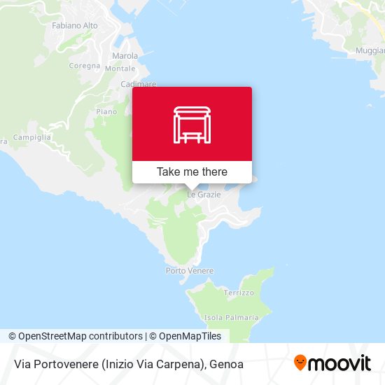 Via Portovenere (Inizio Via Carpena) map