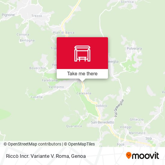 Riccò Incr. Variante V. Roma map