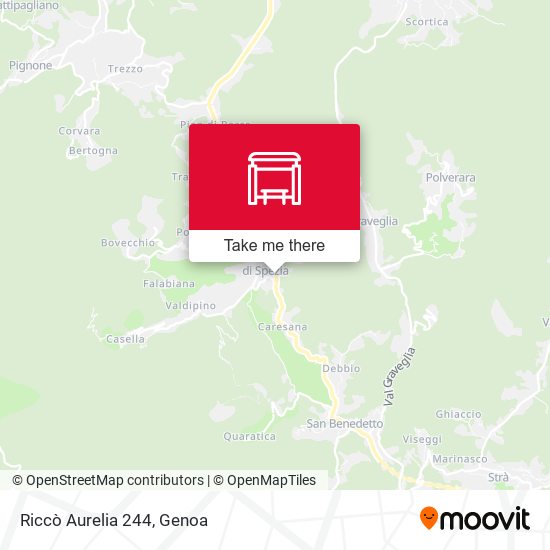 Riccò Aurelia 244 map