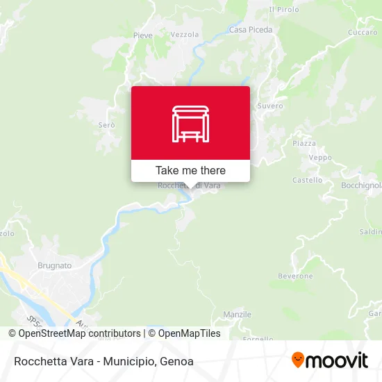 Rocchetta Vara - Town Hall map