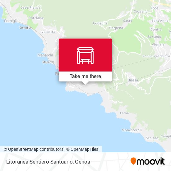 Litoranea Sentiero Santuario map