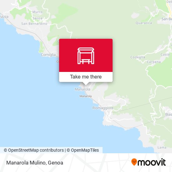Manarola Mulino map