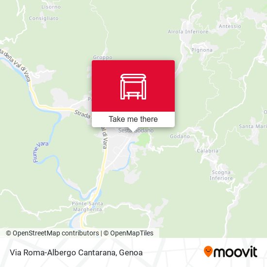 Via Roma-Albergo Cantarana map