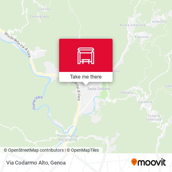 Via Codarmo Alto map