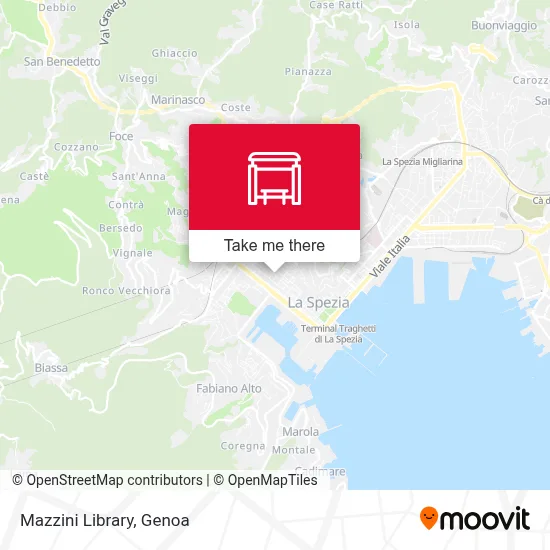 Mazzini Library map