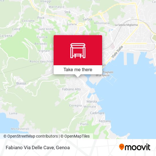 Fabiano Via Delle Cave map