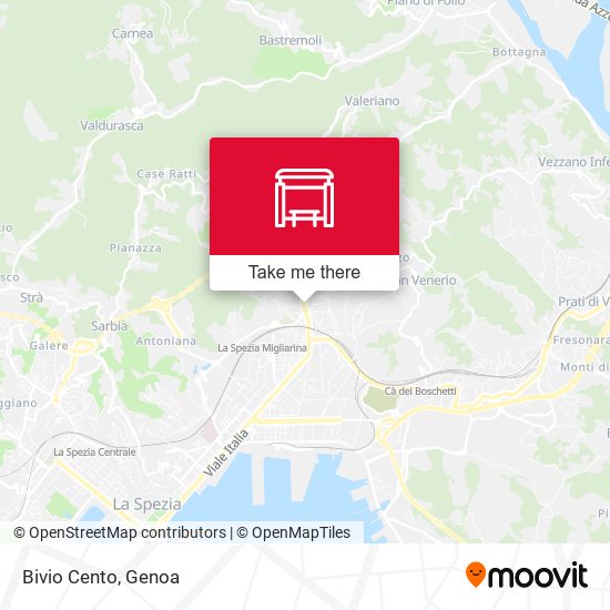 Bivio Cento map