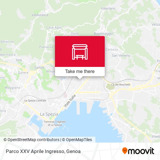 Parco XXV Aprile Ingresso map