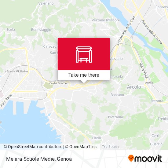 Melara-Scuole Medie map