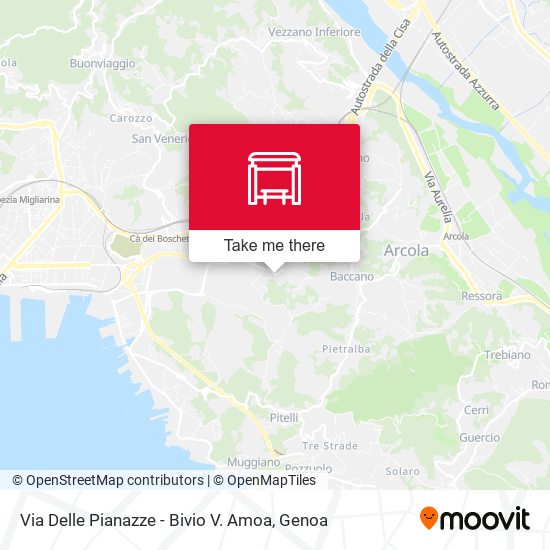 Via Delle Pianazze - Bivio V. Amoa map