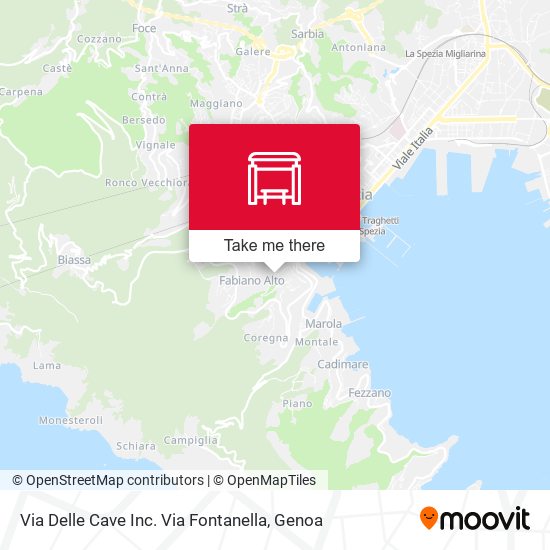 Via Delle Cave Inc. Via Fontanella map