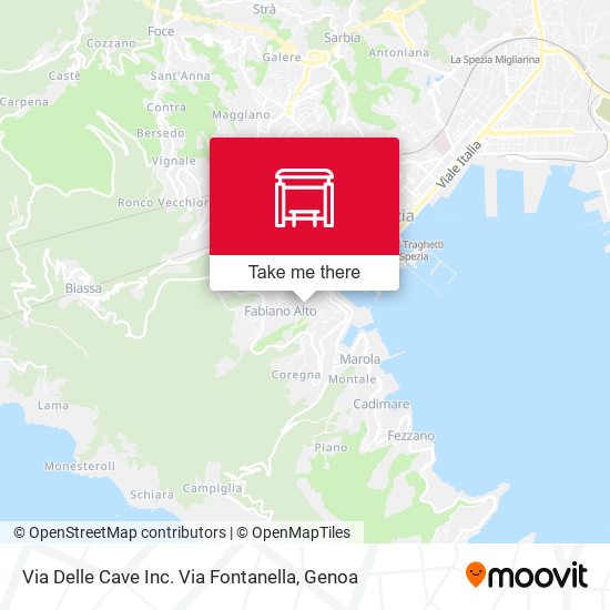 Via Delle Cave Inc. Via Fontanella map