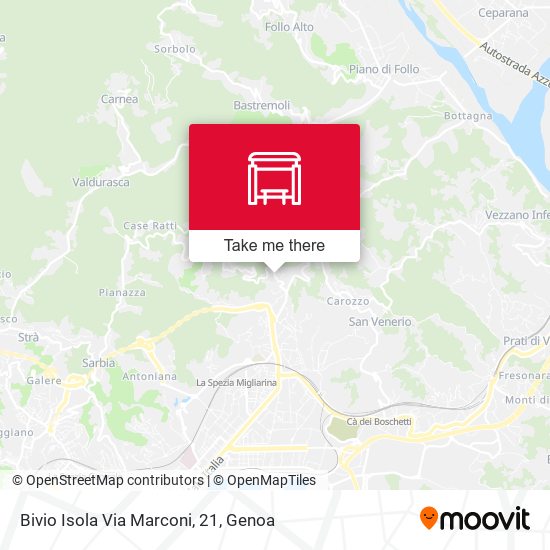 Bivio Isola Via Marconi, 21 map