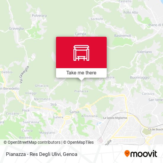 Pianazza - Res Degli Ulivi map