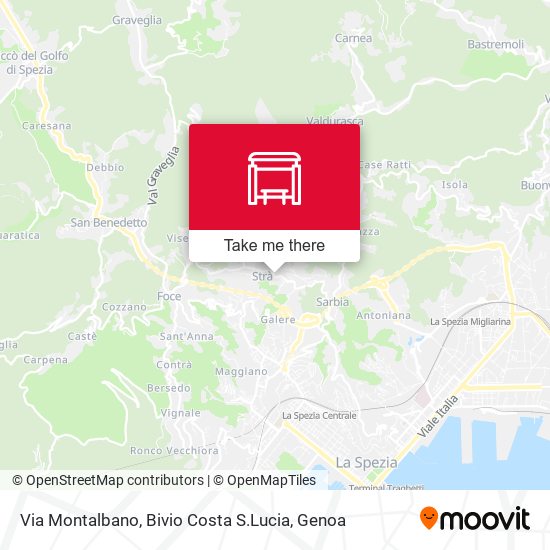 Via Montalbano, Bivio Costa S.Lucia map