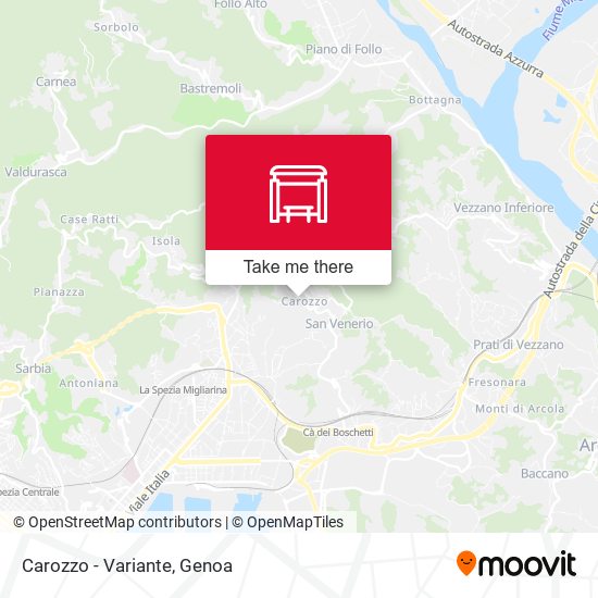 Carozzo - Variante map