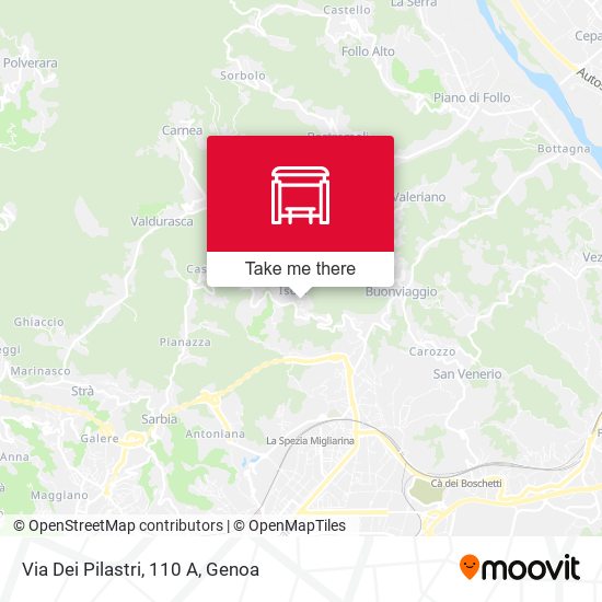 Via Dei Pilastri, 110 A map
