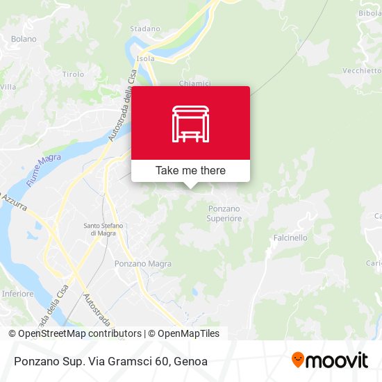Ponzano Sup. Via Gramsci 60 map
