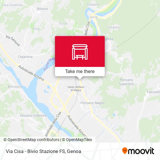 Via Cisa - Bivio Stazione FS map