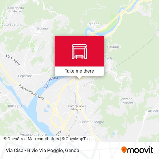 Via Cisa - Bivio Via Poggio map