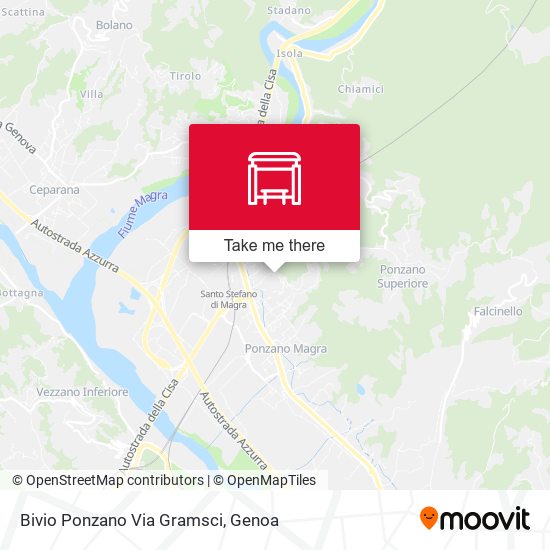 Bivio Ponzano Via Gramsci map