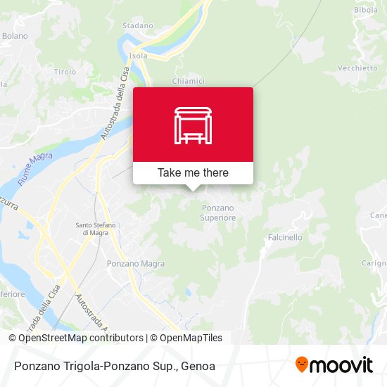 Ponzano Trigola-Ponzano Sup. map