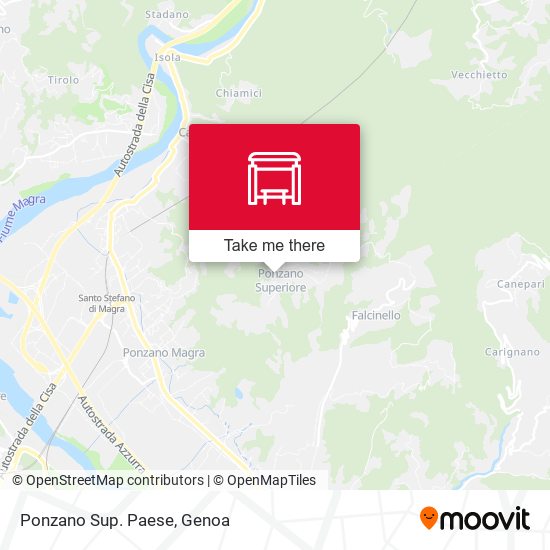 Ponzano Sup. Paese map
