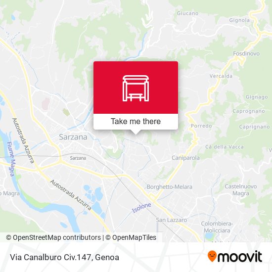 Via Canalburo Civ.147 map