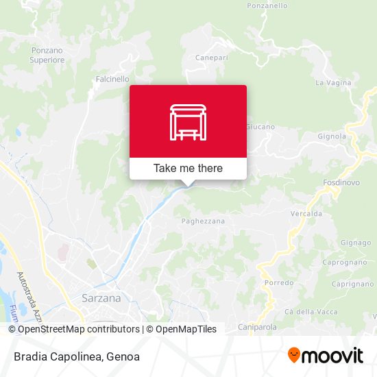 Bradia Capolinea map