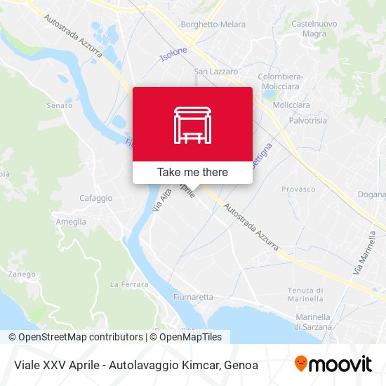 Viale XXV Aprile - Autolavaggio Kimcar map