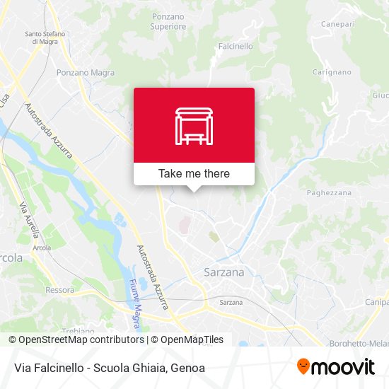 Via Falcinello - Scuola Ghiaia map