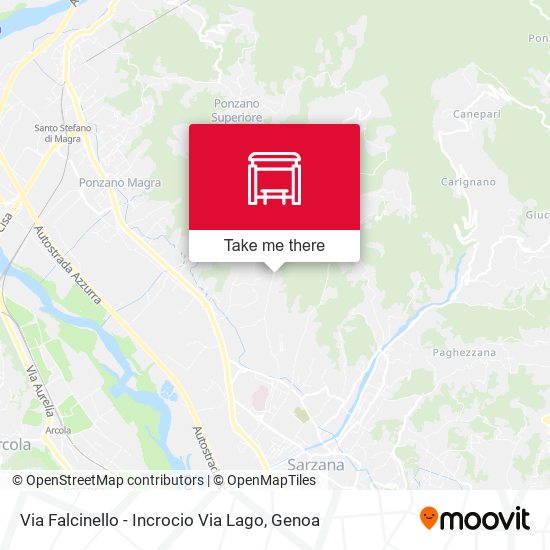 Via Falcinello - Incrocio Via Lago map