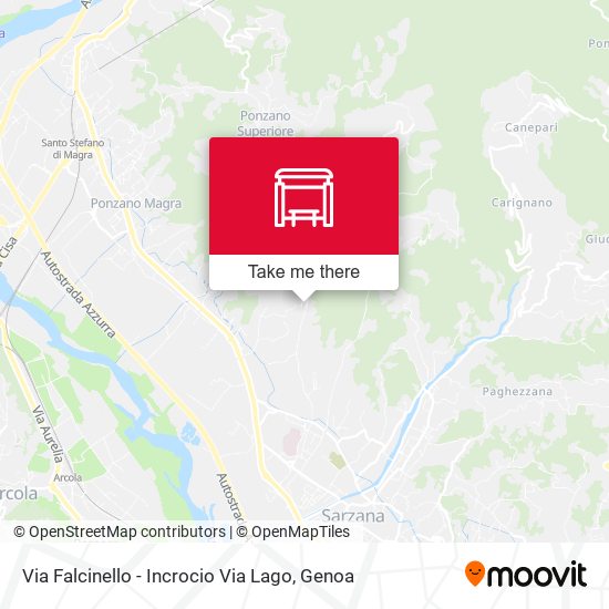 Via Falcinello - Incrocio Via Lago map