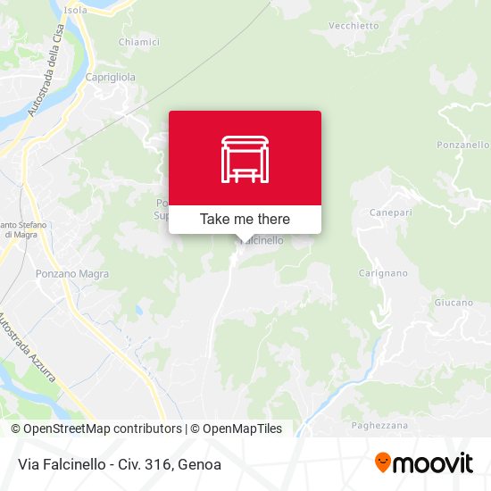 Via Falcinello - Civ. 316 map