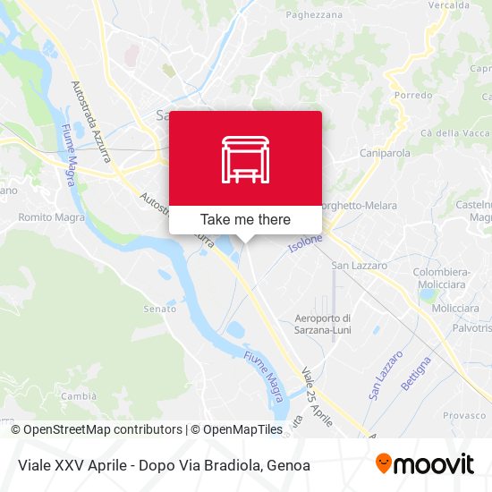 Viale XXV Aprile - Dopo Via Bradiola map
