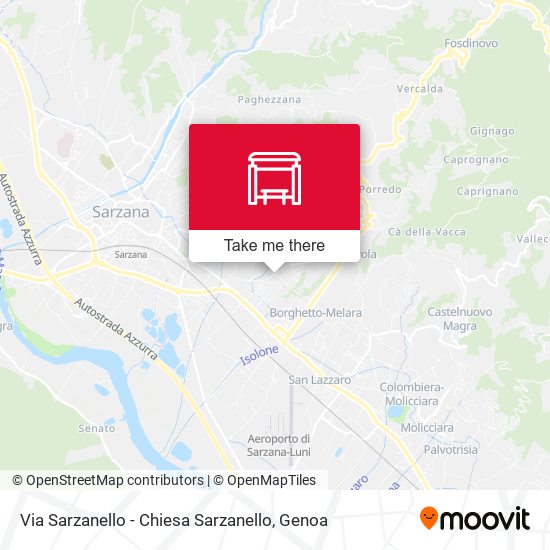 Via Sarzanello - Chiesa Sarzanello map